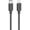 USB-C to Lightning cable Budi 230TL, 20W, 1.2m, (black)
