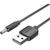 Cable USB-A to DC 3,5mm barrel jack Vention CEXBF 5V 1m black