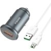 Car charger Foneng C15, USB, 4A + cable USB to Micro USB (grey)