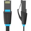 Flat Network Cable UTP CAT6 Vention IBJBI RJ45 Ethernet 1000Mbps 3m Black