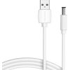 Power Cable USB 2.0 to DC 5.5mm Barrel Jack 5V Vention CEYWD 0,5m (white)