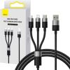 Quick Charge USB to M+L+C  Baseus StarSpeed 3.5A 0,6m (Black)