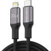 Fast Charging cable Rocoren USB-C to Lightning Retro Series 2m (grey)