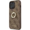 Guess Apple  iPhone 13 Pro PU 4G Ring Case Brown