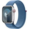 Apple Watch Series 9, Smartwatch (silver/blue, aluminum, 41 mm, Sport Loop, Cellular)