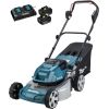 Makita cordless lawnmower DLM463PT2, 36Volt (2x18Volt) (blue/black, 2x Li-ion battery 5.0Ah)