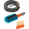 GARDENA Cleansystem bicycle washing set, washing brush (grey/turquoise, incl. 10 soap sticks, hose, cleaning syringe)