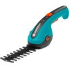 GARDENA Cordless Grass Shears ClassicCut Li, 3.6 volts, set with shrub blade - special offer (turquoise/black, Li-ion battery 2.5 Ah)