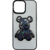 iLike iPhone 13 Silicone Case Print Desire Bear Apple Black