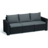 Keter Садовый диван трехместный California 3 Seater Sofa серый