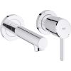 Grohe iebūvējamā izlietnes maisītāja Concetto virsapmetuma daļa, 2 caurumu, iztece 147 mm, no sienas, hrom