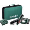 Atzarošanas motorzāģis Metabo MS 18 LTX 15; 18 V; 1x2,0 Ah akum.; 15 cm sliede