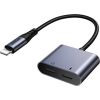 2-in-1 Audio adapter Joyroom SY-L02 Lightning to Double Lightning (black)