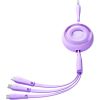 3in1 Joyroom Colorful USB to USB-C/Lightning/Micro USB cable 3.5A, 1m (purple)