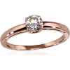 Золотое кольцо #1100285(Au-R)_CZ, Красное Золото 585°, Цирконы, Размер: 17, 1.59 гр.