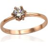 Золотое кольцо #1100102(Au-R)_CZ, Красное Золото 585°, Цирконы, Размер: 18, 0.87 гр.