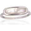 Серебряное кольцо #2101940(PRh-Gr)_PL, Серебро 925°, родий (покрытие), Перламутр, Размер: 19.5, 2.5 гр.