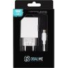 OBAL:ME Sienas lādētājs USB-A 10W + USB-A|Lightning kabelis 1m, balts