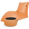 Qubo Combo Papaya SOFT LOUNGER + JUST TABLE + JUST TOP Black FIT