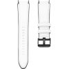 Connect   20mm Silicone Patch Leather Strap (130mm M/L) White