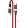 KAKUSIGA KSC-696 USB-C -> USB-C uzlādes kabelis 60W | 120 cm sarkans