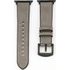 Connect Universal  Watch 38/40/41mm Silicone patch Leather Strap (132mm M/L) Silver
