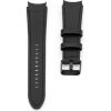 Connect Universal  20mm Silicone Patch Leather Strap (130mm M/L) Black