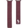 Connect Apple  Watch 38/40/41mm Fine woven twill magnetic chain strap Plum