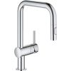 Grohe virtuves izlietnes maisītājs ar izvelkamu dušu Minta, hroms