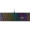 CANYON Cometstrike GK-55, 104keys Mechanical keyboard, 50million times life, GTMX red switch, RGB backlight, 18 modes, 1.8m PVC cable, metal material + ABS, US layout, size: 436*126*26.6mm, weight:820g, black