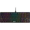 CANYON Cometstrike GK-50, 87keys Mechanical keyboard, 50million times life, GTMX red switch, RGB backlight, 20 modes, 1.8m PVC cable, metal material + ABS, RU layout, size: 354*126*26.6mm, weight:624g, black