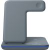 CANYON WS-303, 3in1 Wireless charger, with touch button for Running water light, Input 9V/2A, 12V/2A, Output 15W/10W/7.5W/5W, Type c to USB-A cable length 1.2m, 137*103*140mm, 0.22Kg, Dark Grey