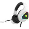 CANYON Shadder GH-6, RGB gaming headset with Microphone, Microphone frequency response: 20HZ~20KHZ,  ABS+ PU leather, USB*1*3.5MM jack plug, 2.0M PVC cable, weight: 300g, White