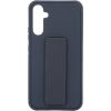 iLike Galaxy A34 5G Silicone Case with stand Samsung Silver