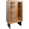 Vitrinas skapis VALENCIA 90x45xH160cm, ozols
