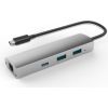 Extradigital Adapter US3.1 to 2-Port USB 3.0 + 1-Port USB 3.1 with Gigabit Ethernet