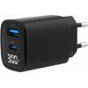 CHARGER USB 30W 2PORT/TA-UC-PDQC30LCD-BK-01 GEMBIRD