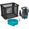 GARDENA dirty water submersible pump 10500 BASIC, flood set, submersible/pressure pump (black/turquoise, 400 watts, including hose connection, storage box)