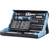 Hazet SmartCase bit set 2200SC-31, 73 pieces (black/blue, 1/4, with reversible ratchet)
