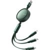 3in1 USB to USB-C / Lightning / Micro USB Cable, Mcdodo CA-7257, 3.5A, 1.2m (green)