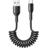 Fast Charging cable for car Joyroom USB-A to Type-C Easy-Travel Series 3A 1.5m, coiled (black)