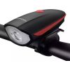 Bicycle electronic bell and light Rockbros 7588 (black and red)