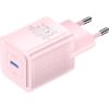 Wall charger, Vention, FEPP0-EU, USB-C, 20W, GaN (pink)