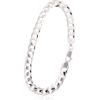 Sudraba ķēdīte Kartjē 6.9 mm, dimantu apstrādājums #2400063-bracelet, Sudrabs 925°, garums: 23 cm, 13.9 gr.