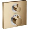 Hansgrohe iebūvējamā termostata Ecostat Square virsapmetuma daļa, ar 2 izejām, brushed bronze