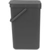 BRABANTIA atkritumu tvertne Sort &amp; Go, 16 l, grey - 109966
