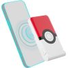 Magnetic powerbank OTL 5000 mAh, USB-C 15W, Pokemon Pokeball with stand (red-white)