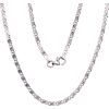 Sudraba ķēdīte Gliemezis 2,1 mm, dimantu apstrādājums #2400097(PRh-Gr), Sudrabs 925°, rodijs (pārklājums), garums: 55 cm, 5.9 gr.