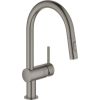 Grohe virtuves izlietnes maisītājs ar izvelkamu dušu Minta, brushed hard graphite