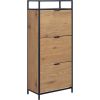Kurpju plaukts SEAFORD 56x30xH129cm, melns
